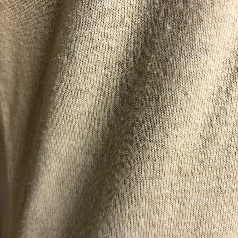 Quince oatmeal cream tan organic cotton cashmere lightweight sweater size Medium - Picture 5 of 14